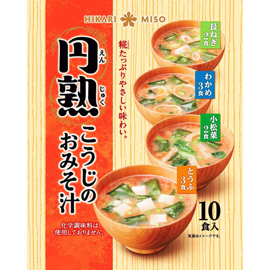 Paquete variado de sopa de miso instantánea Enjuku Koji (10 porciones)