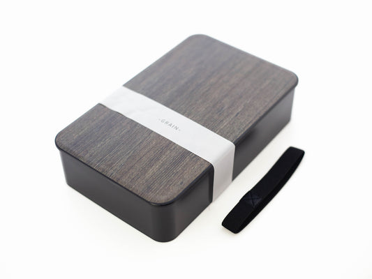 Woodgrain One Tier Bento Box 1000ml | Walnut by Hakoya - Bento&co Japanese Bento Lunch Boxes and Kitchenware Specialists