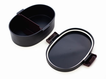 Kokutan Side Lock Oval Bento Box | Mokume by Hakoya - Bento&co Japanese Bento Lunch Boxes and Kitchenware Specialists