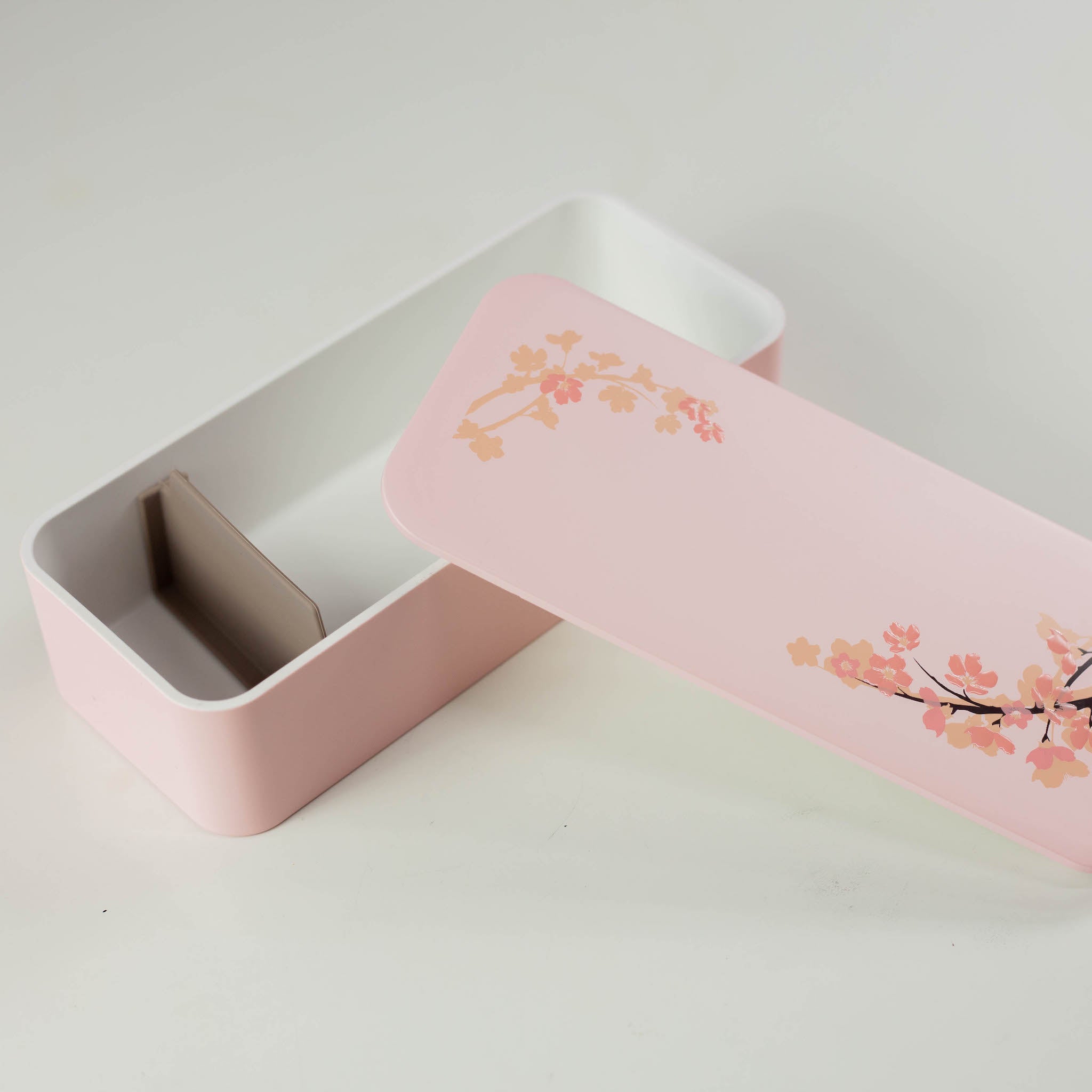 Sakura One-tier Slim Bento Box (550mL) | Pink