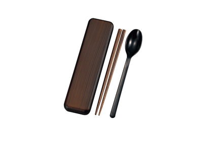 Tochinoki Spoon and Chopsticks Cutlery Set by Hakoya - Bento&co Japanese Bento Lunch Boxes and Kitchenware Specialists