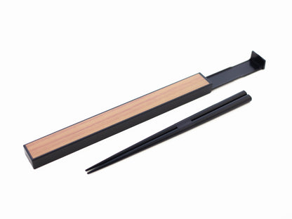 Juego de palillos de madera veteada 21 cm | Cereza