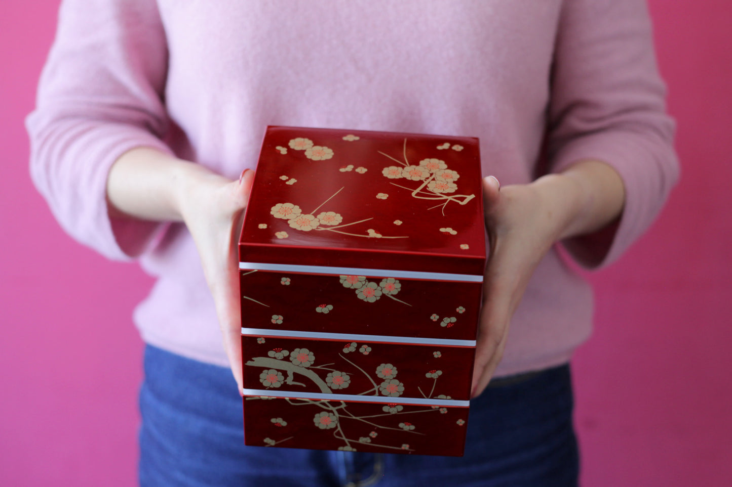 Plum Blossom Bento Box | Red (15cm)