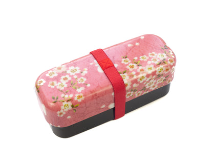 Caja bento compacta y delgada Sakura Rabbit (510 ml) | Rosa