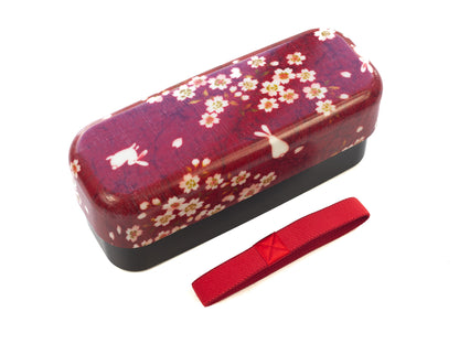 Sakura Rabbit Slim Compact Bento Box (510mL) | Red