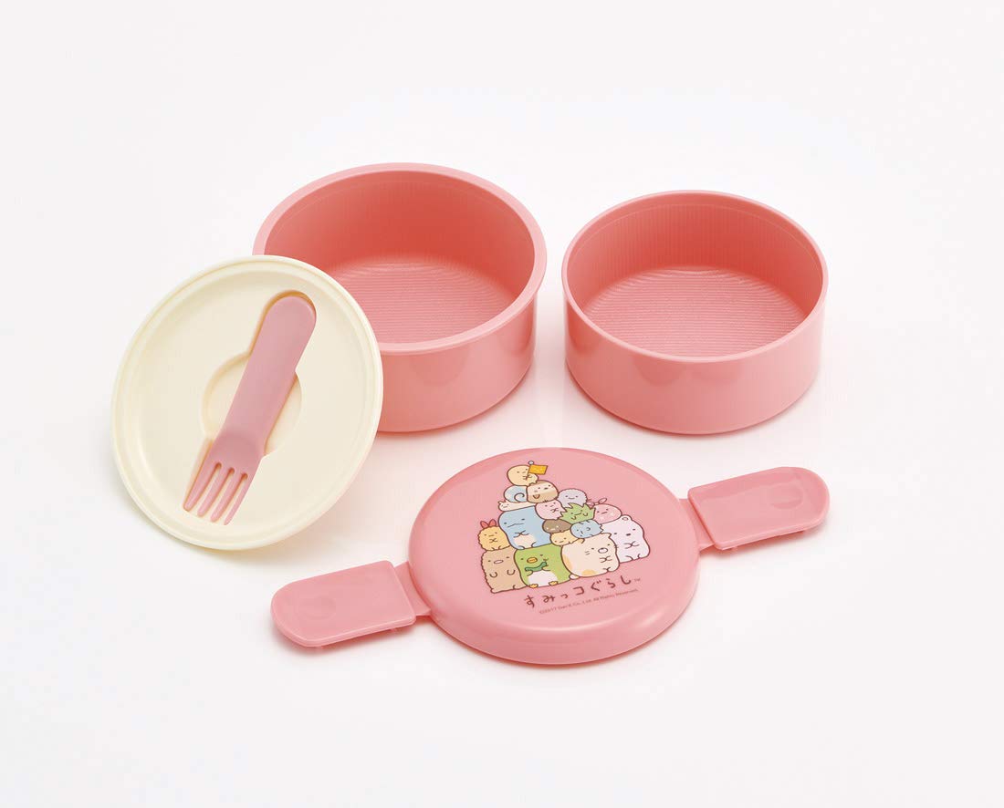 Sumikko Gurashi Round Two Tier Bento | Pink by Skater - Bento&co Japanese Bento Lunch Boxes and Kitchenware Specialists