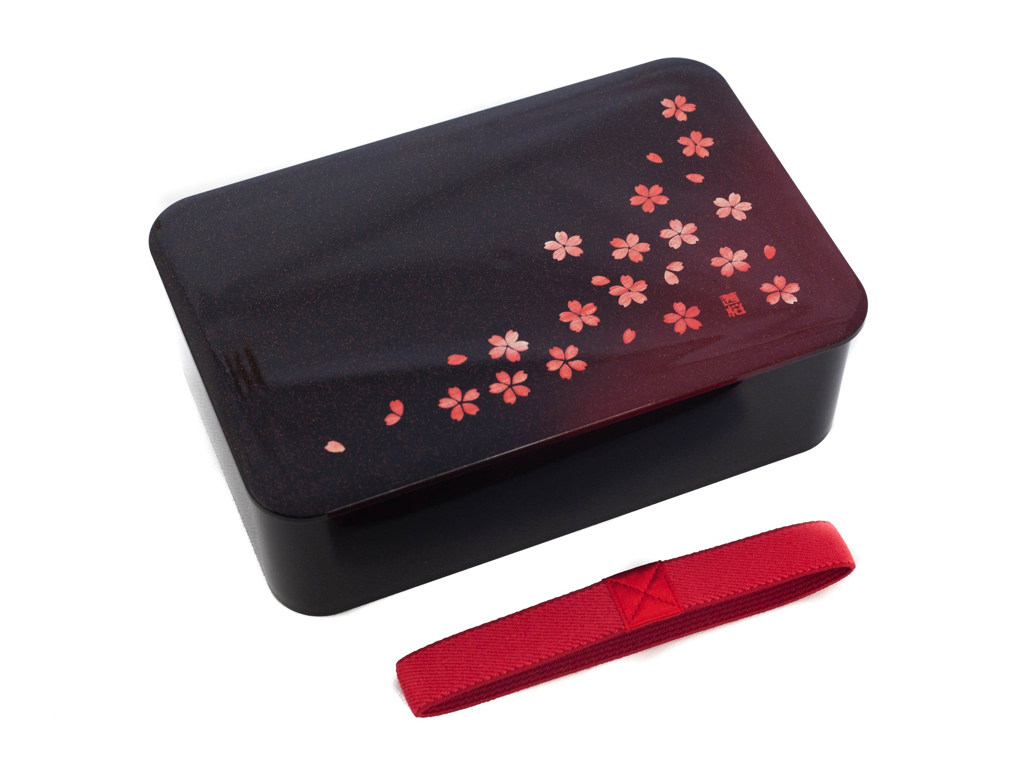 Bento-Box mit Sakura-Blütenblättern