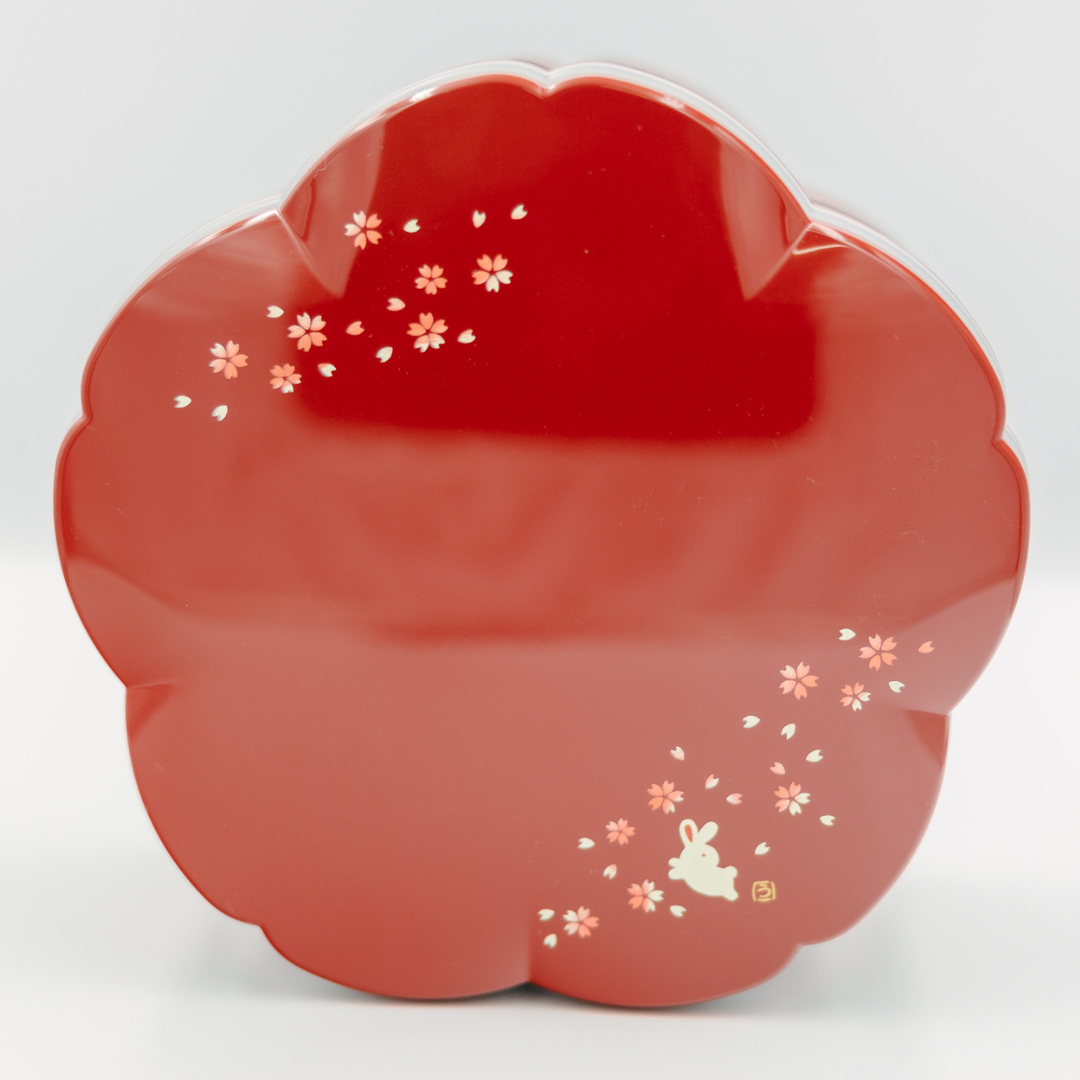 Bento de picnic con conejo en flor de cerezo | Rojo (23cm)