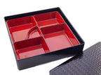 Red and Black japanese bento box