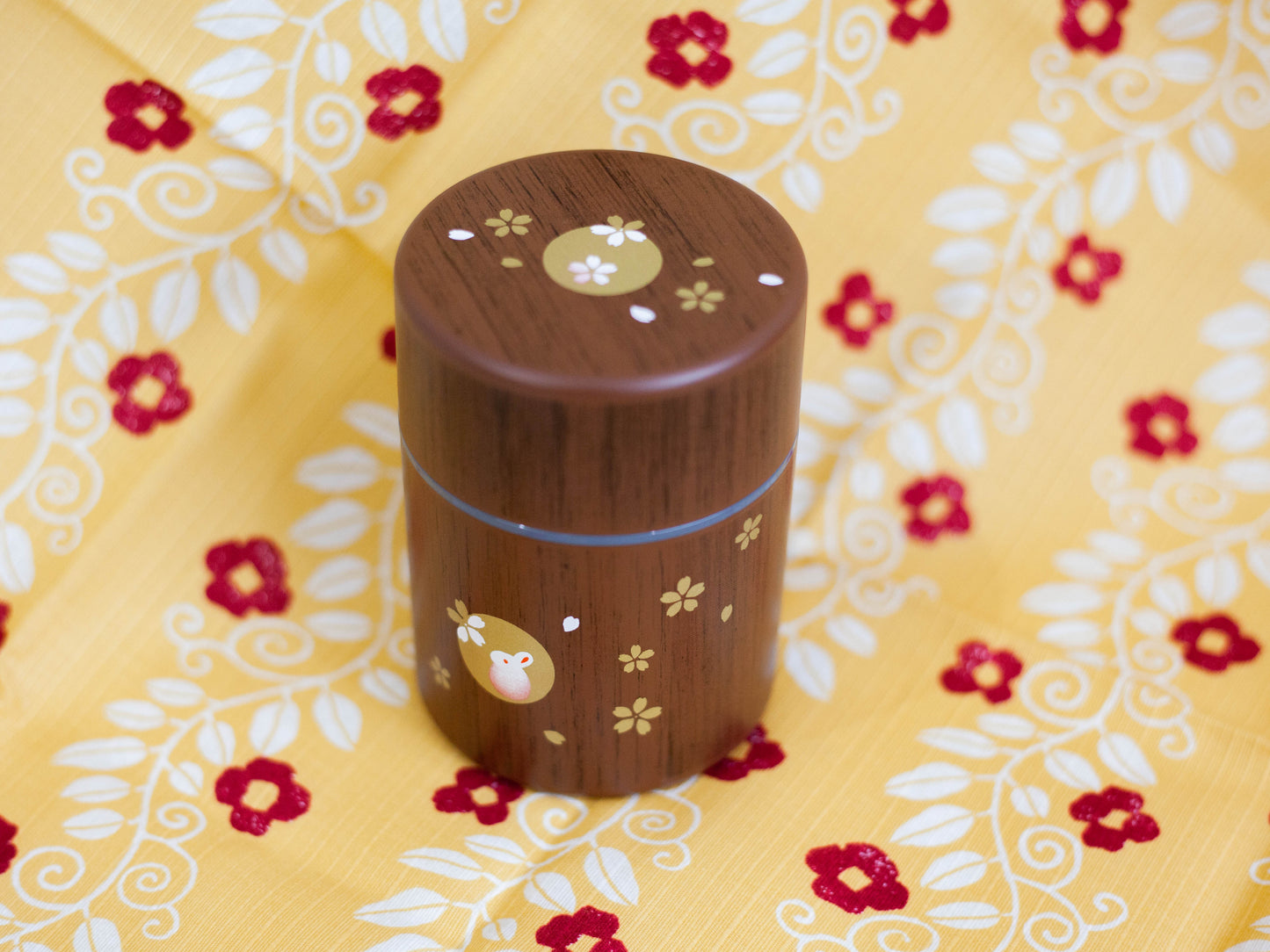 Usagi Woodgrain Tea Canister | Small (250mL)