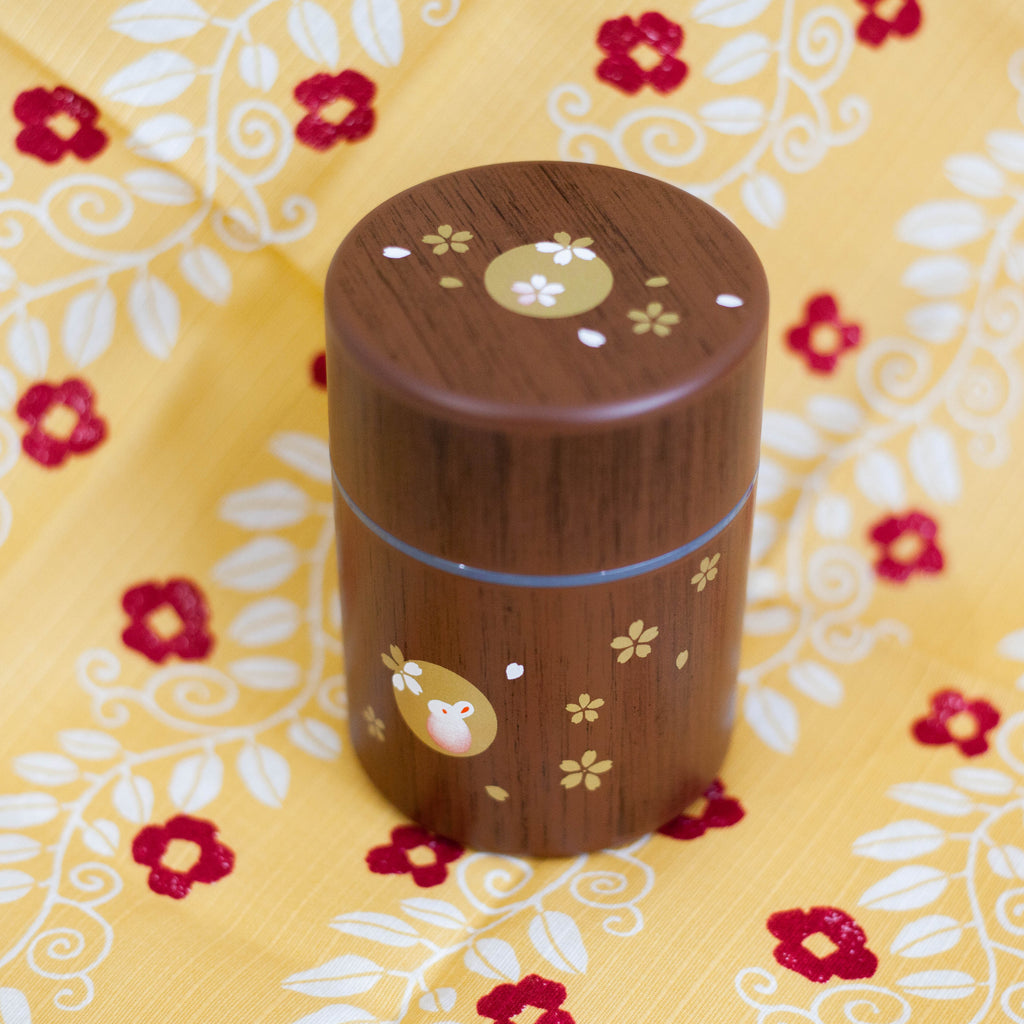 Usagi Woodgrain Tea Canister | Small (250mL)