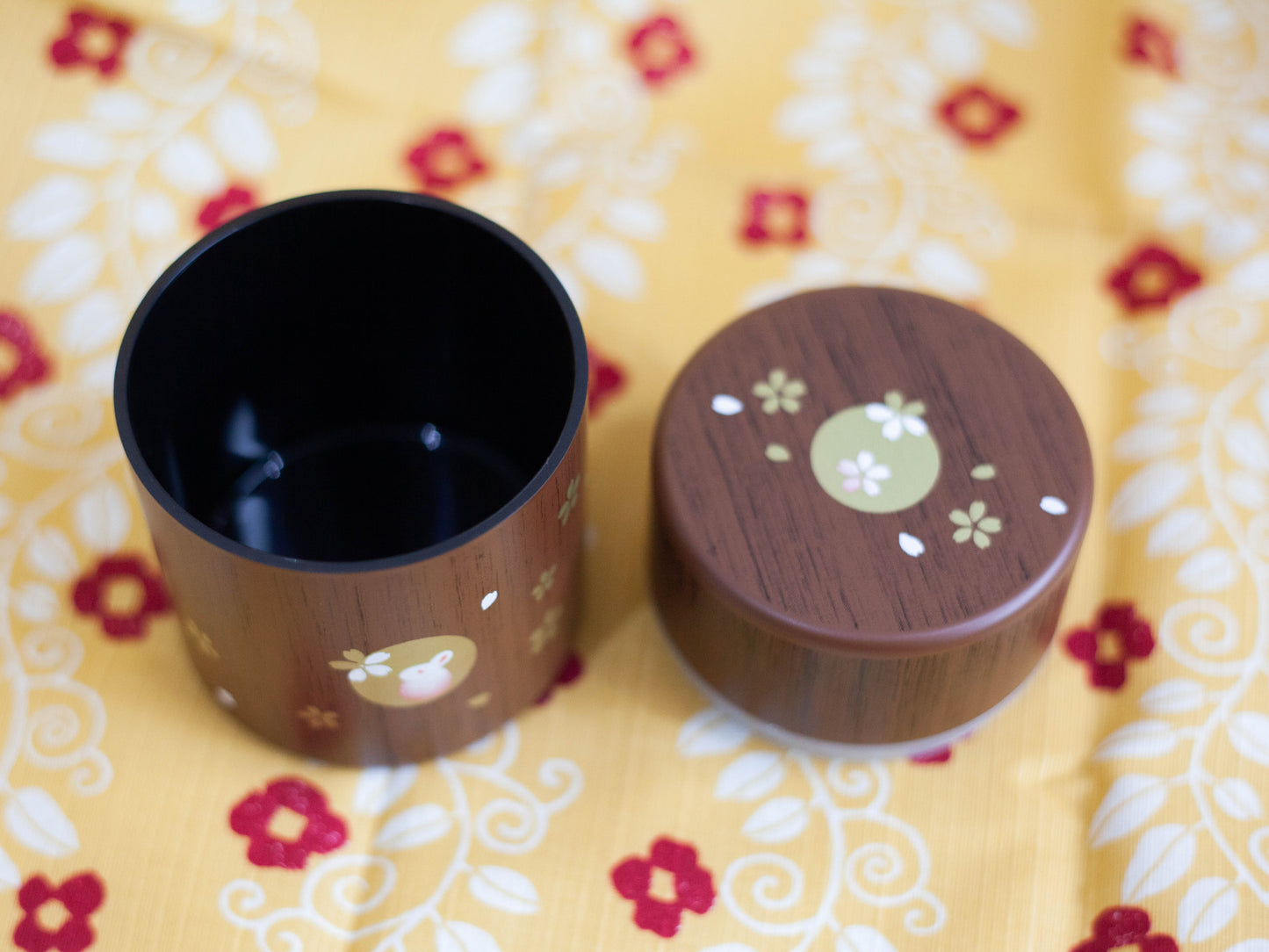 Usagi Woodgrain Tea Canister | Small (250mL)