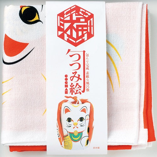 Cochae Furoshiki Musubi | Four Manekineko 48cm