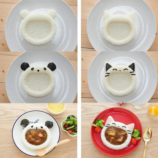 Laughing Animals Curry Rice Mold Set