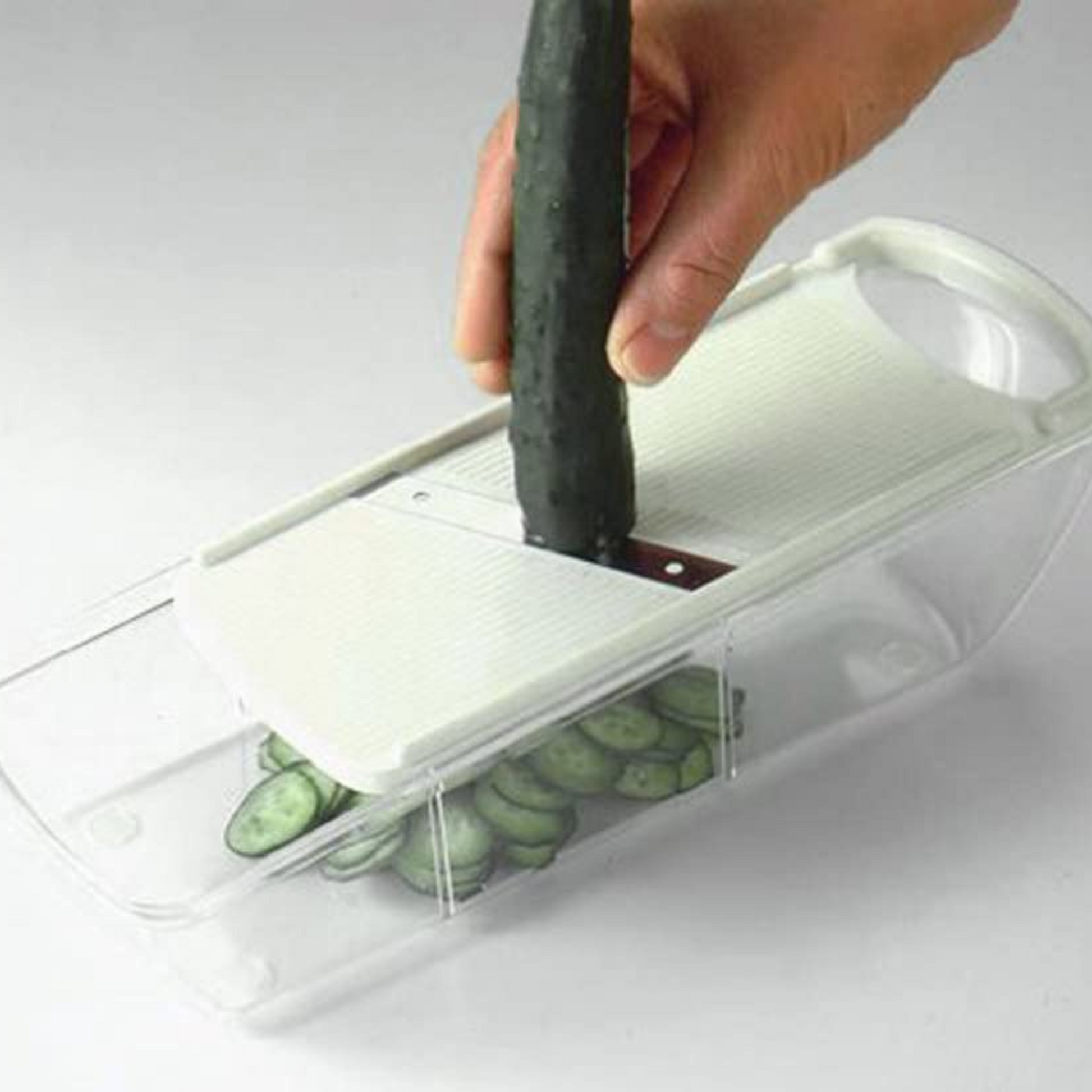 Grate 4: Cheese Grater Mandoline Vegetable Slicer with Box Storage