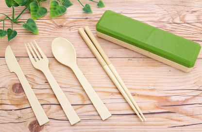 GO OUT Cutlery | Moss Green by Kokubo - Bento&co Japanese Bento Lunch Boxes and Kitchenware Specialists