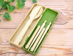 GO OUT Cutlery | Moss Green by Kokubo - Bento&co Japanese Bento Lunch Boxes and Kitchenware Specialists