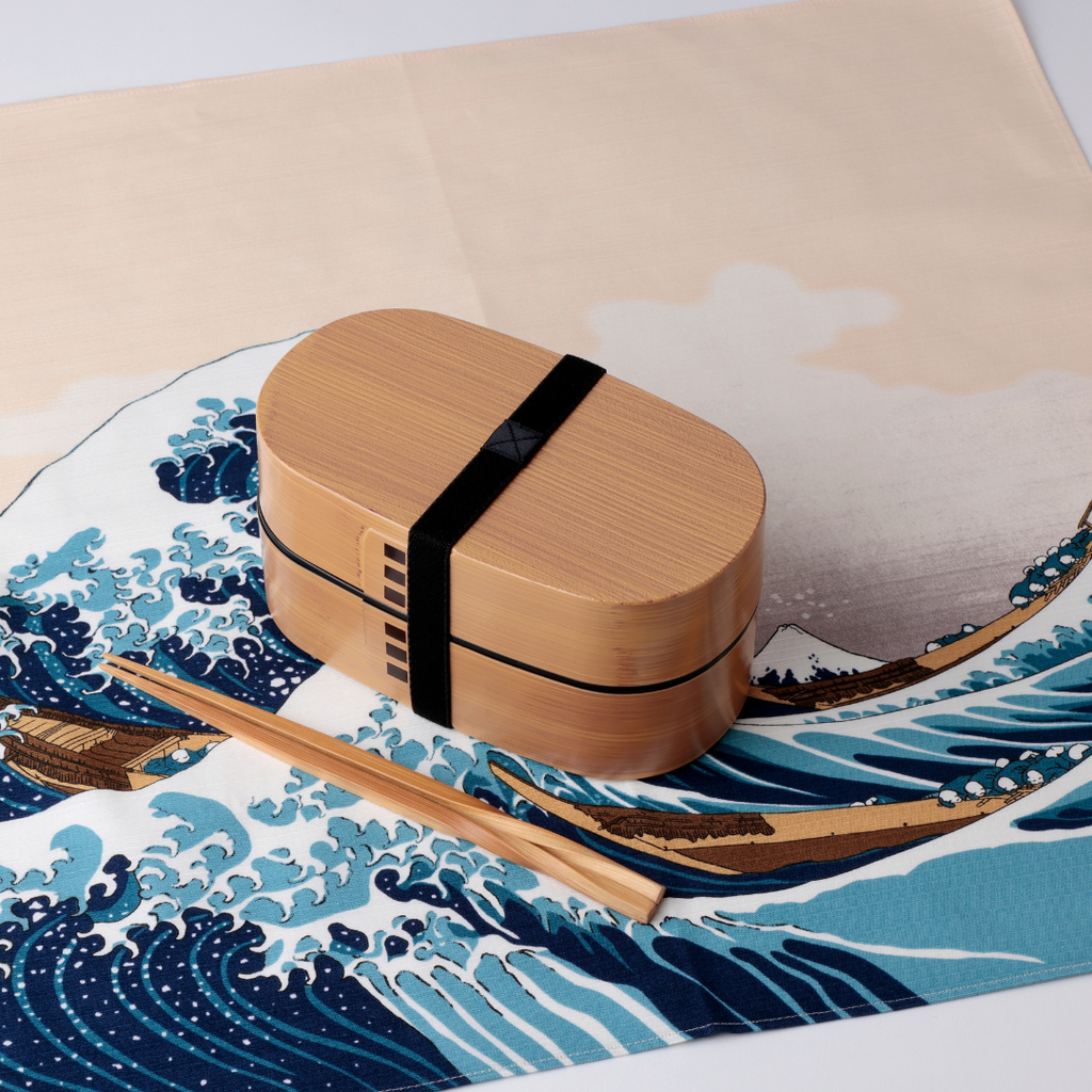 Caja Bento en tono madera Nuri Wappa | Madera Clara 900mL