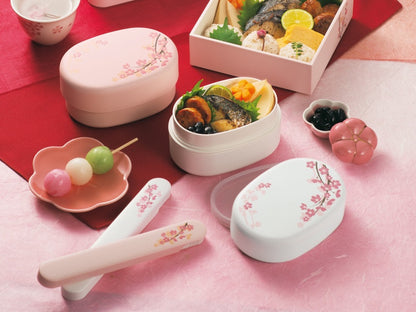 Sakura Compact Bento Box | White by Hakoya - Bento&co Japanese Bento Lunch Boxes and Kitchenware Specialists