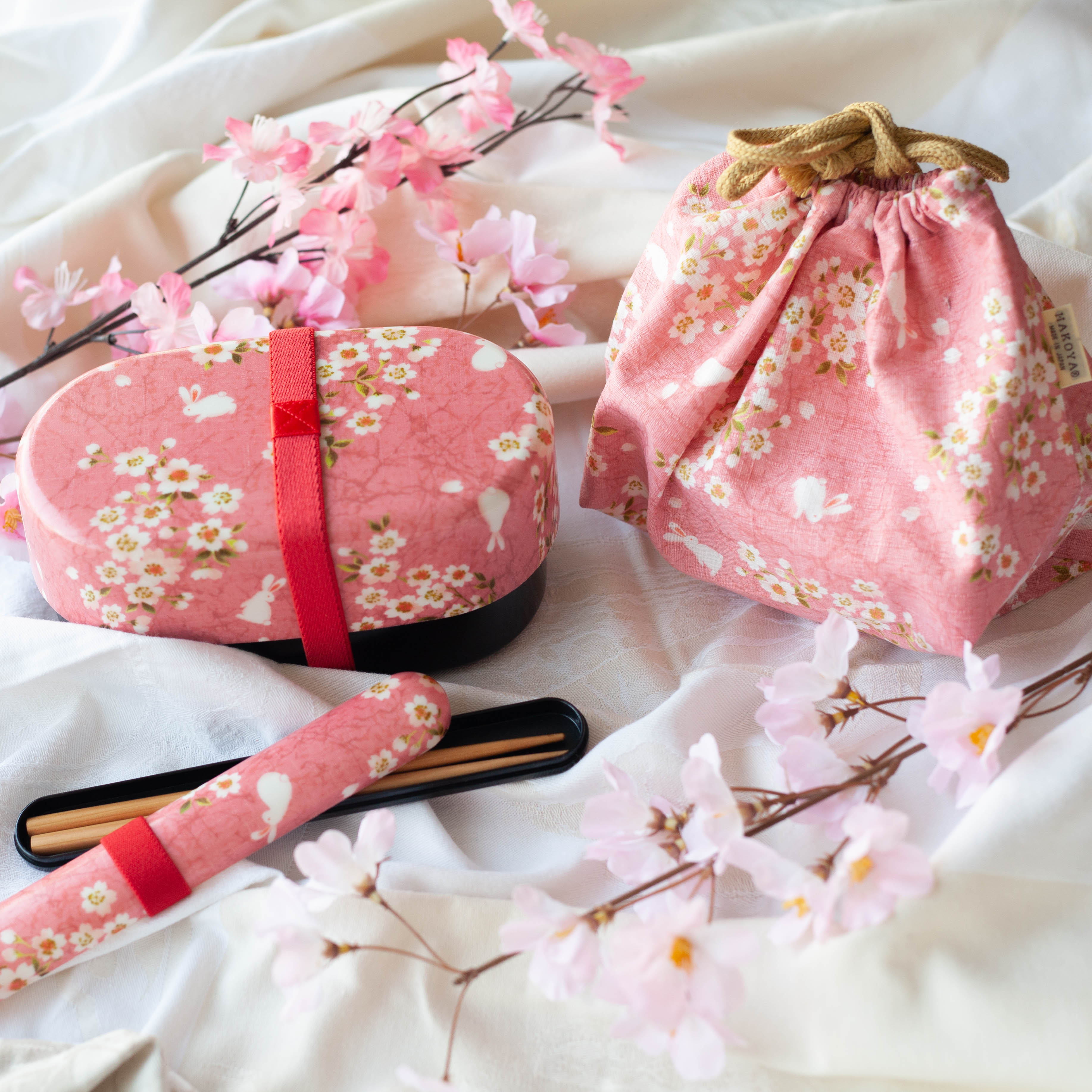 Paquete Bento Conejo Sakura | Rojo 