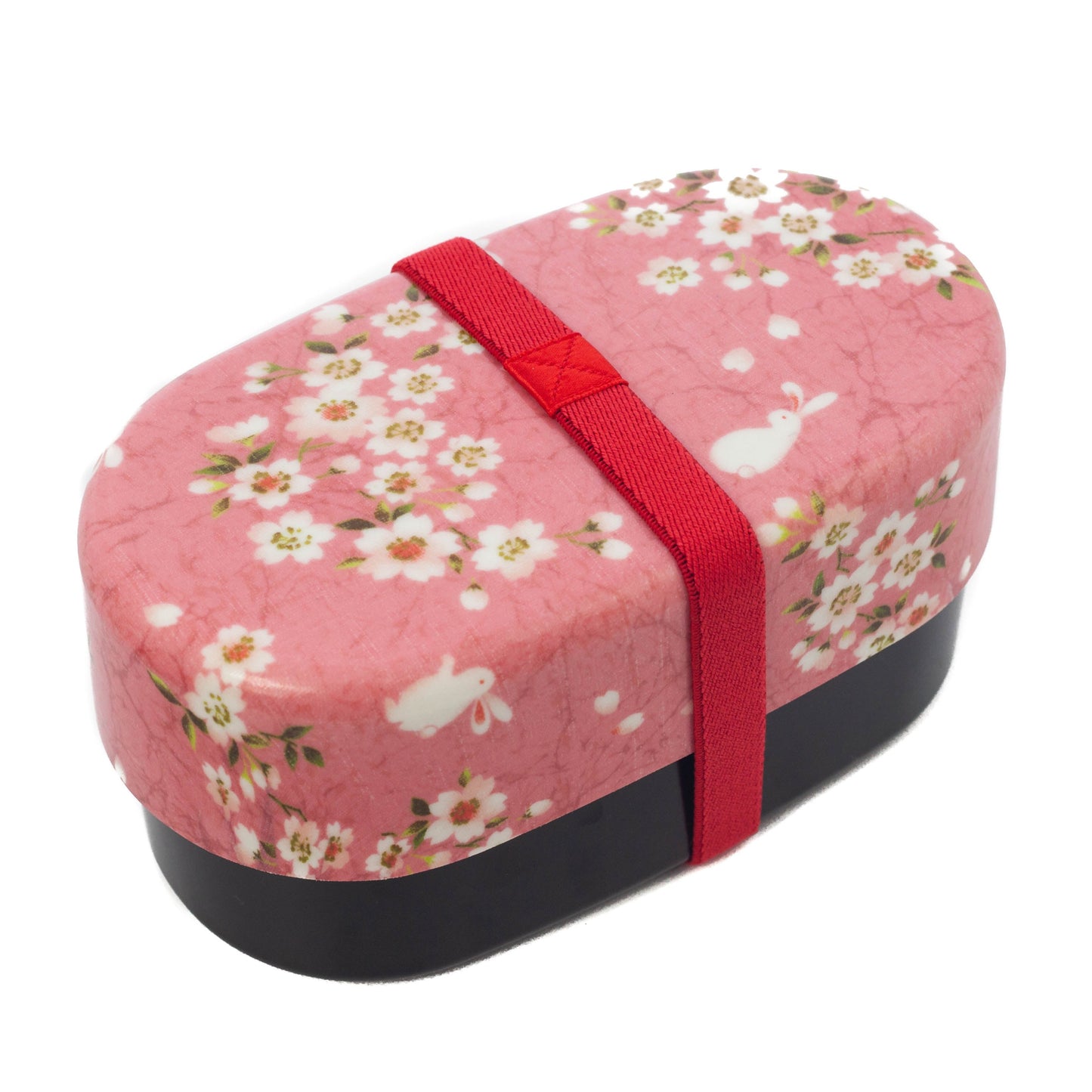 Caja Bento Ovalada Conejo Sakura 830ml | Rosa