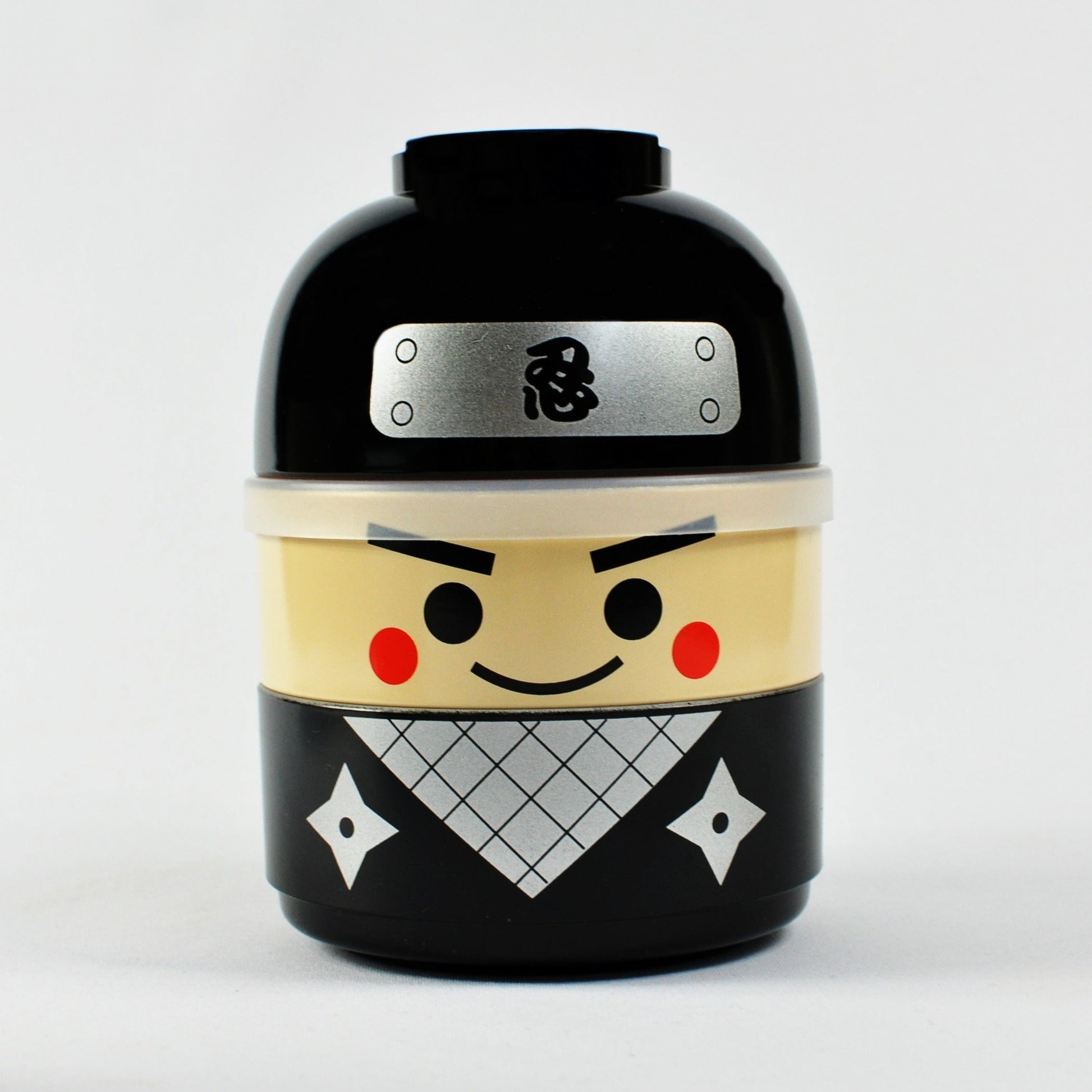 Bento Tek 22 oz Ichiro Kokeshi Bento Box - Two Tiers - 4 1/4 x 4 1/4 x 5  1/4 - 1 count box