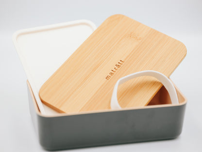 Maträtt One-tier Lunchbox | Charcoal