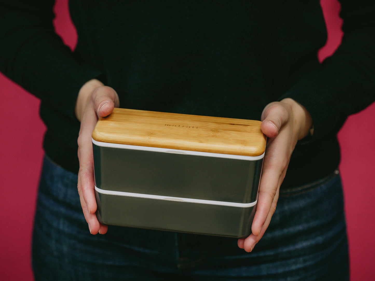 Maträtt Two-tier Lunchbox | Charcoal