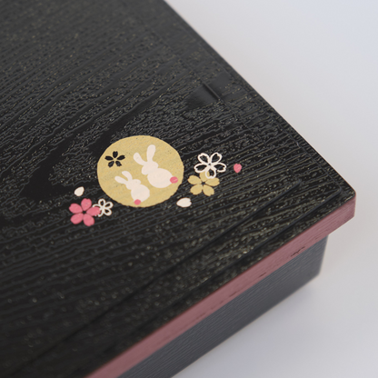 Rabbit Moon Small Shokado Bento Box (16.5 x 16.5 cm)