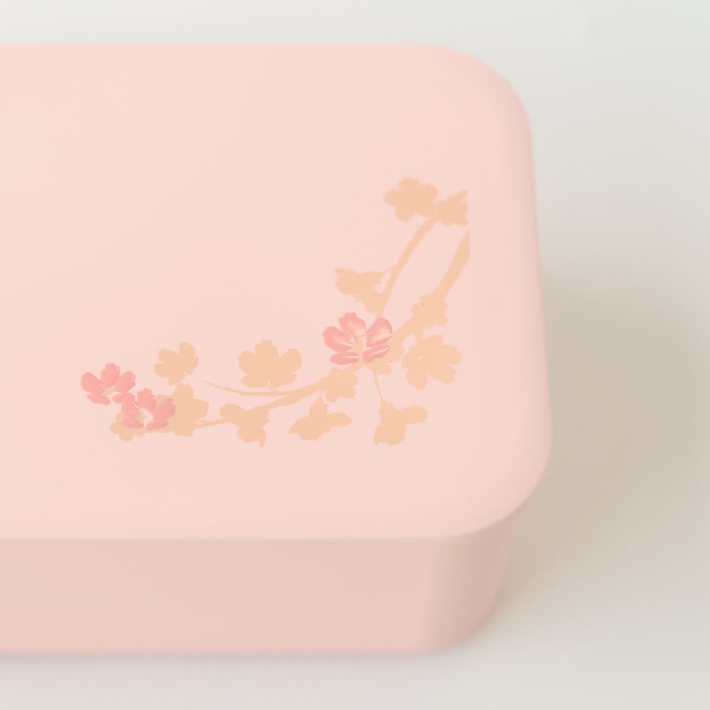 Sakura One-tier Slim Bento Box (550mL) | Pink