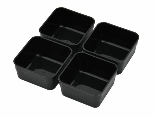 Juego de compartimentos interiores para caja de picnic de tres niveles Ojyu grande (18 cm) | Negro