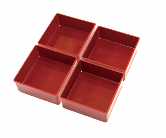 Innenfach-Set für zweistöckige Ojyu-Picknickbox (19,5 cm) | Rot