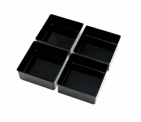 Innenfach-Set für zweistöckige Ojyu-Picknickbox (19,5 cm) | Schwarz