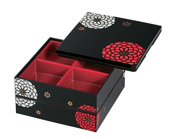 Inner Compartment Set for Ojyu Two Tier Picnic Box (19.5cm) | Black