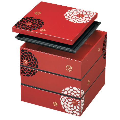 Ojyu Three Tier Picnic Box Large | Red by Hakoya - Bento&co Japanese Bento Lunch Boxes and Kitchenware Specialists