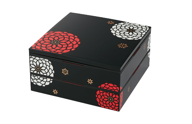 Ojyu Two Tier Picnic Box Large | Black by Hakoya - Bento&co Japanese Bento Lunch Boxes and Kitchenware Specialists