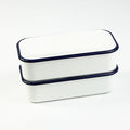 Takenaka Retro Moda Lunch Box | White & Navy by Takenaka - Bento&co Japanese Bento Lunch Boxes and Kitchenware Specialists