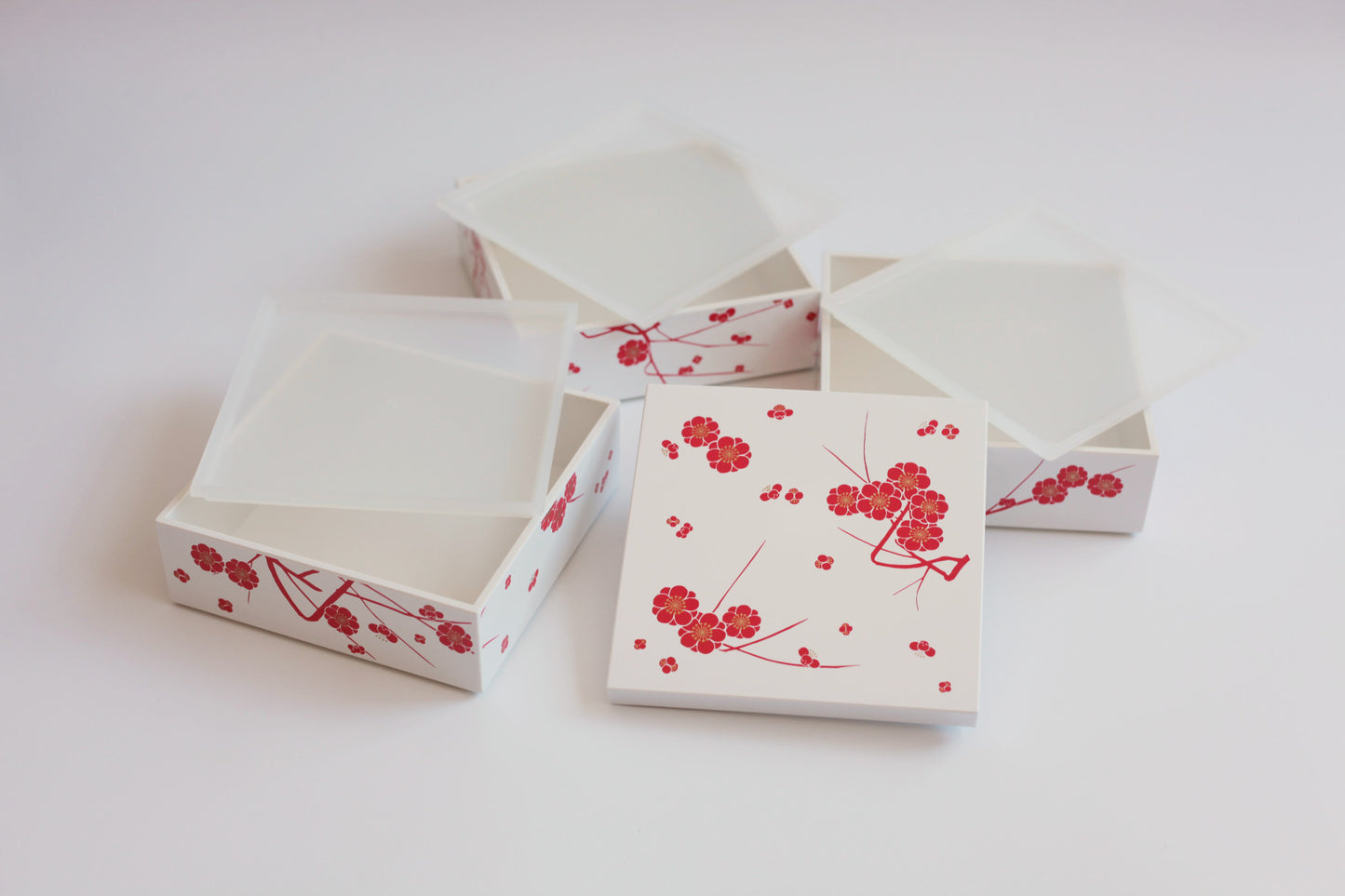 Plum Blossom Bento Box | White (15cm)