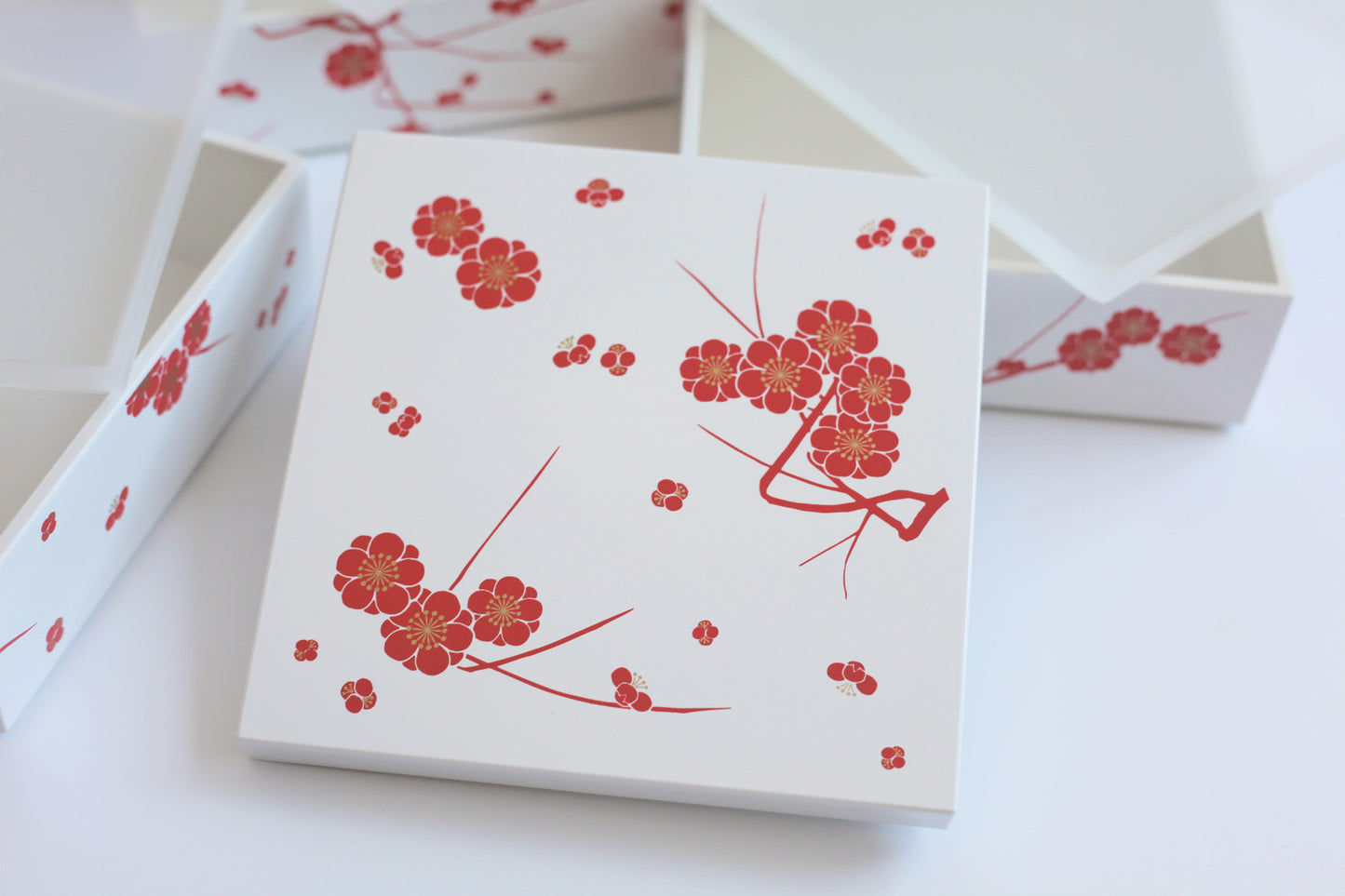 Pflaumenblüten-Bento-Box | Weiß (15 cm)
