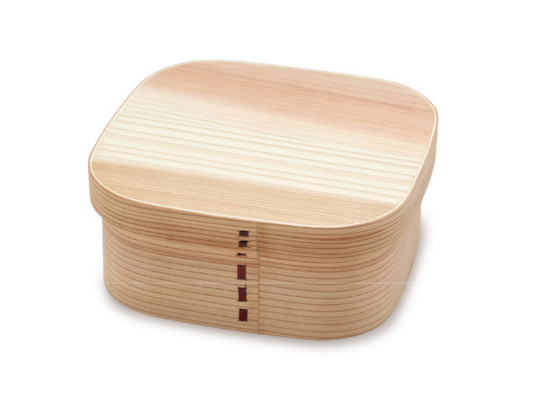 Wappa-Bento-Box aus Zedernholz | Quadrat