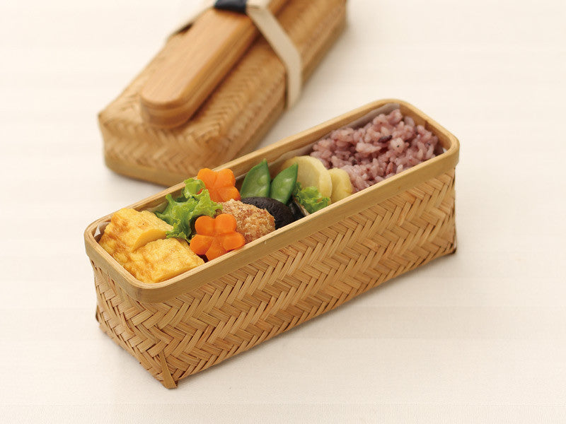 Rainbow Icon Bamboo Bento Box w/ Utensils Set