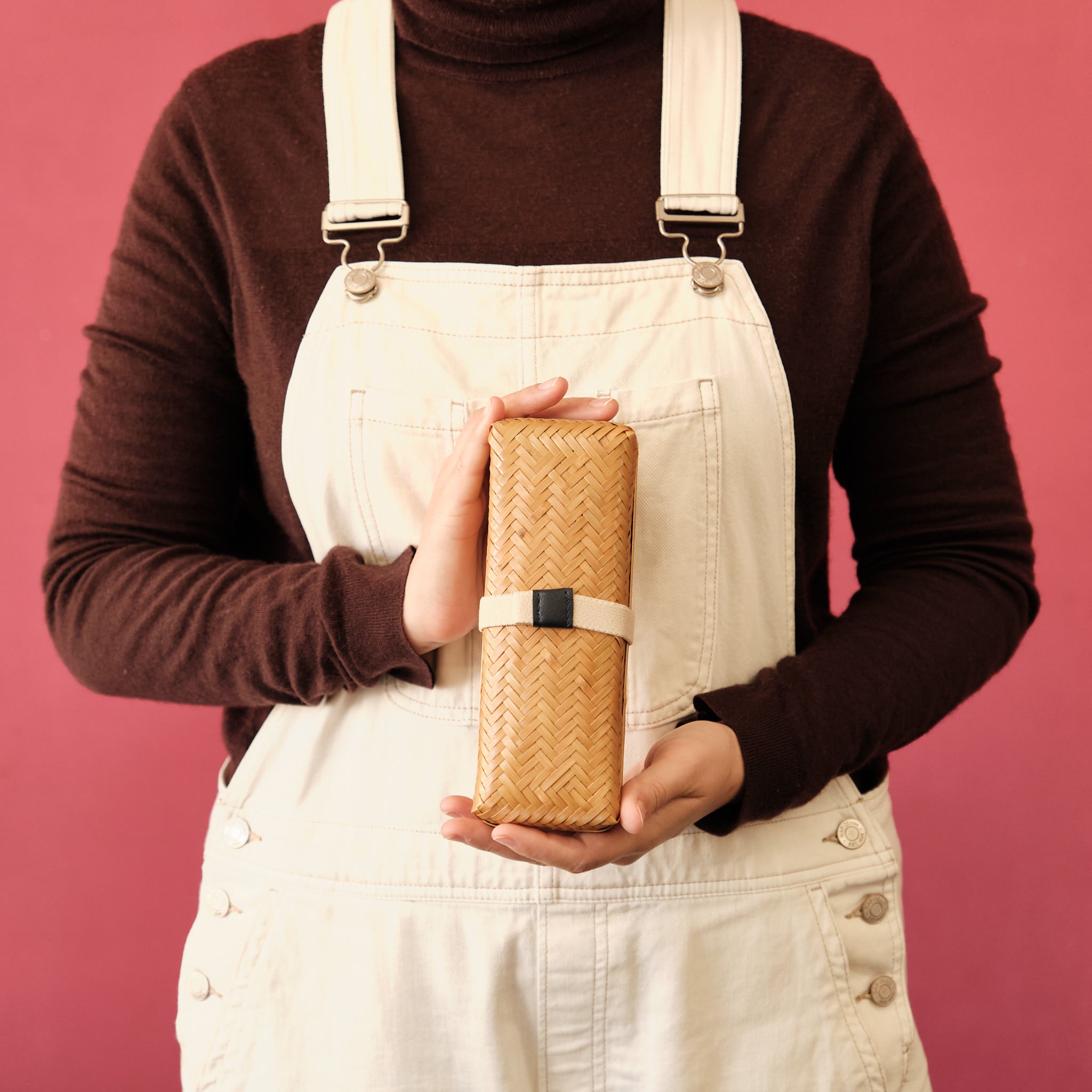 Caja Bento de Bambú Tejido | Largo (580 ml)