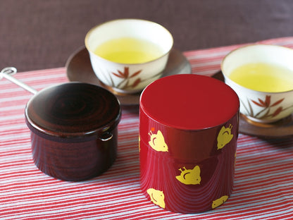 Bote de té Chidori rojo y dorado | Pequeño (350 ml)