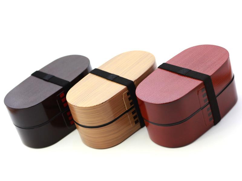 Nuri Wappa Wood Tone Bento Box | Dark Wood by Hakoya - Bento&co Japanese Bento Lunch Boxes and Kitchenware Specialists